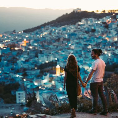 Couple in Chefchaouen, Morocco